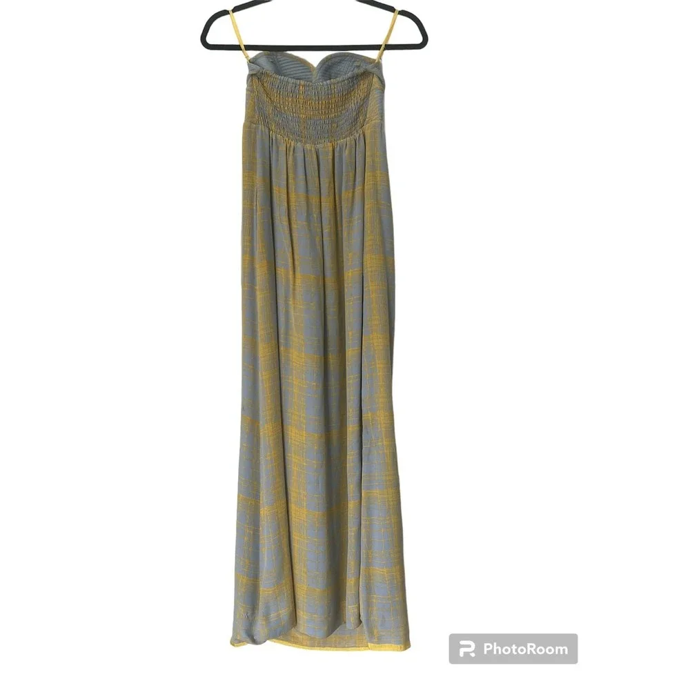 Anthropologie Blue and Yellow Maxi Dress - Picture 4 of 9